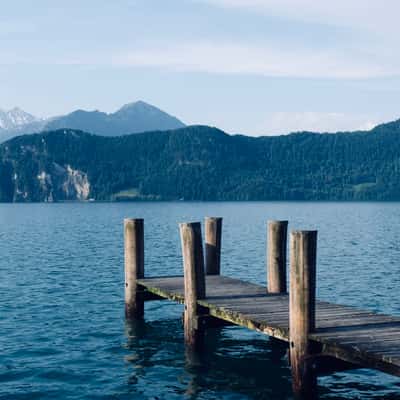 Lake view at Seestrasse, Weggis, Switzerland