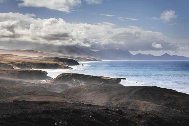 Landscape of the Sand Cliffs and Dunes near La Pared
