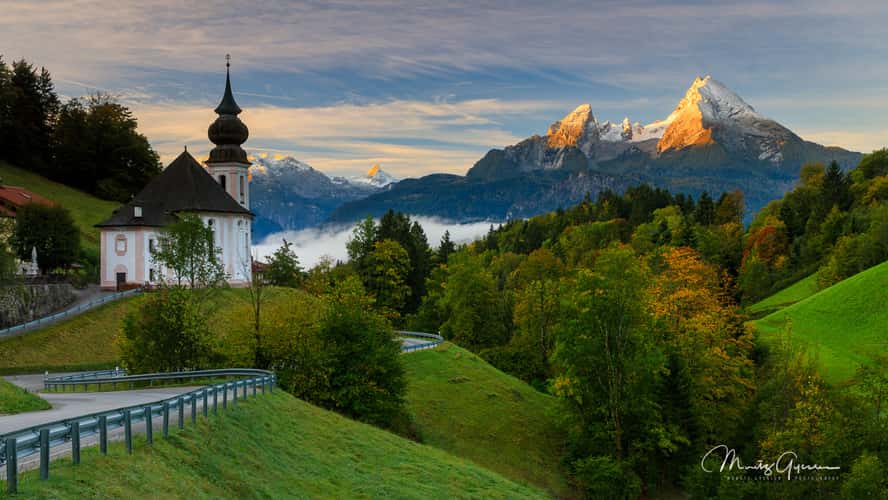 Maria Gern Church, Bavaria - Hill View