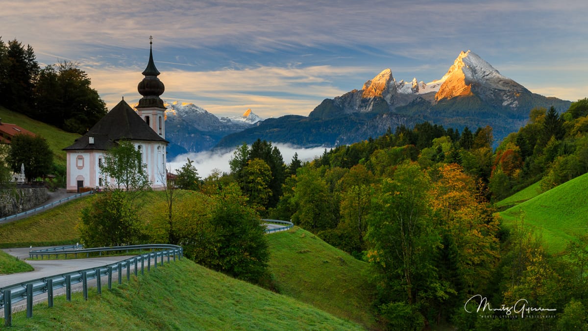Maria Gern Church, Bavaria - Hill View, Germany