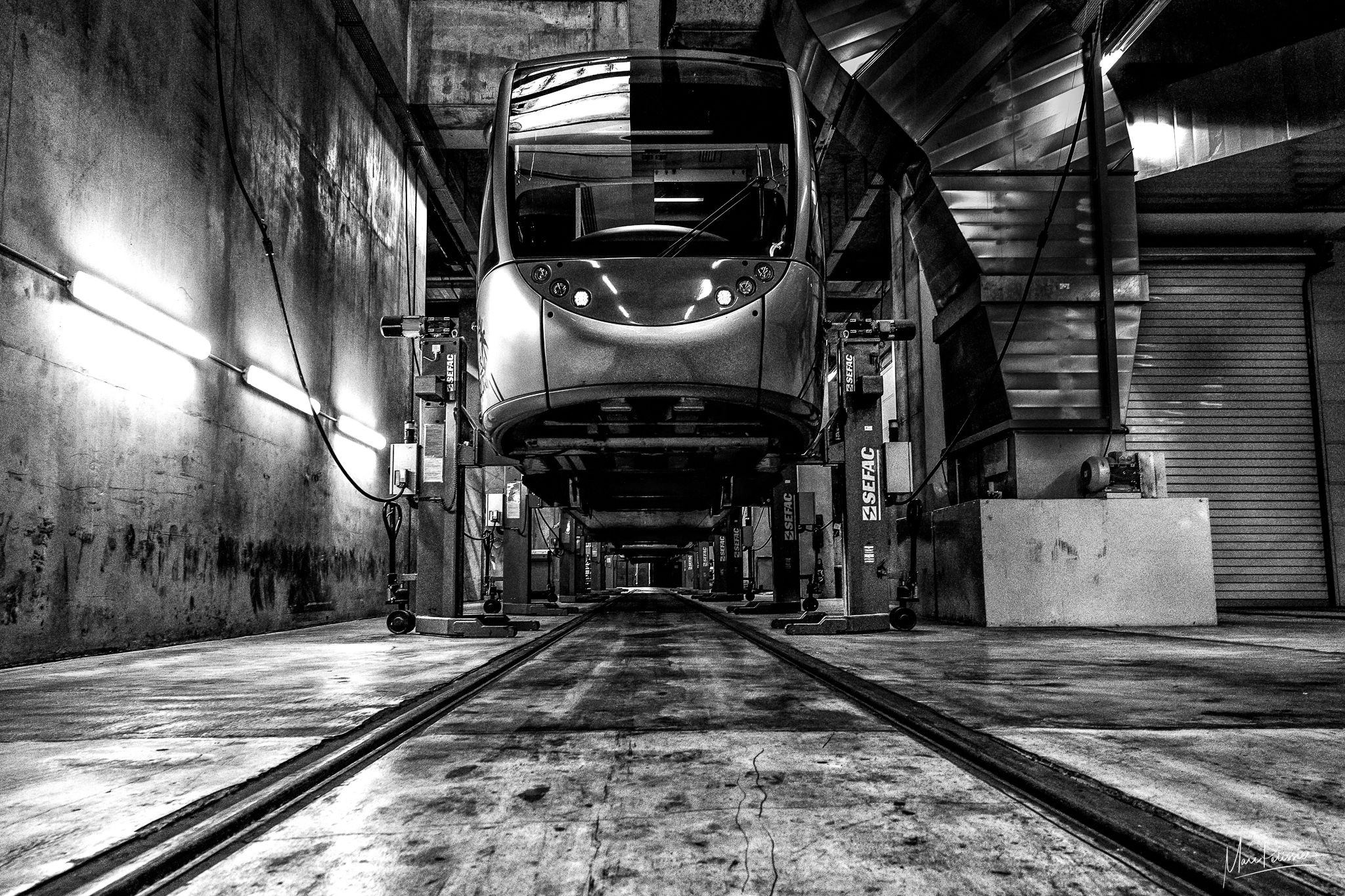 Nice tramway shop, France
