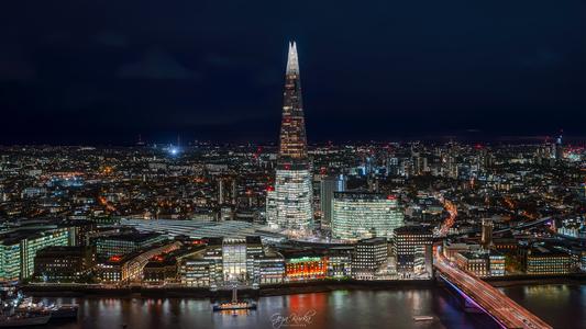 Night cityscape from Sky Garden, London