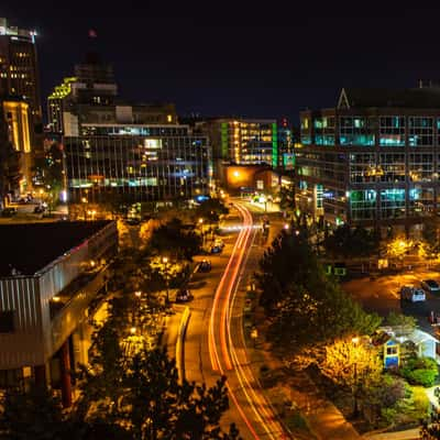 Night lights near the harbour Halifax, Nova Scotia, Canada