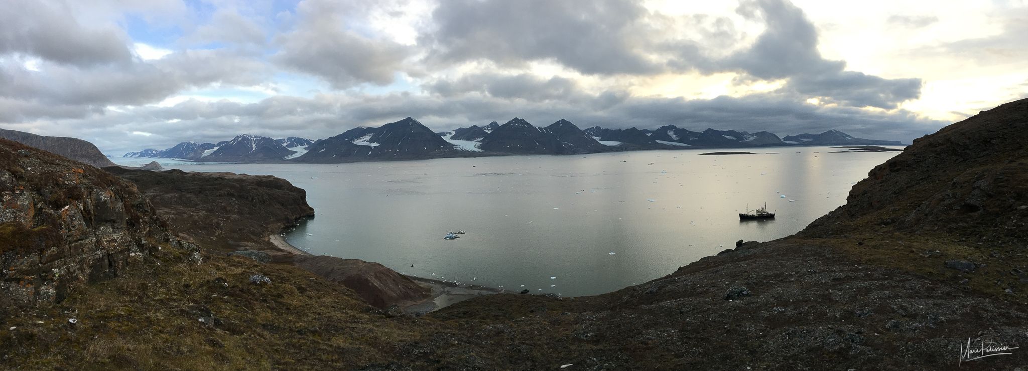 Ny Alesund bay panorama, Svalbard & Jan Mayen Islands