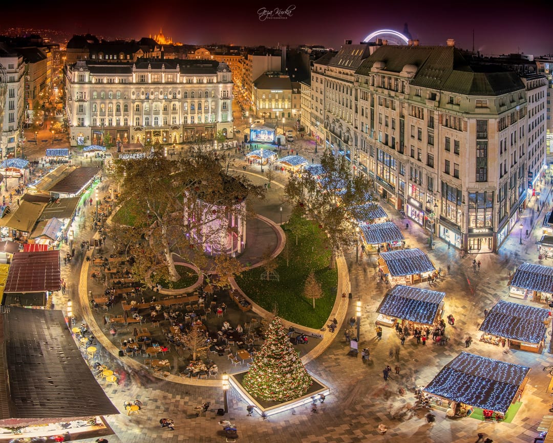 Official Christmas market in Budapest, Hungary
