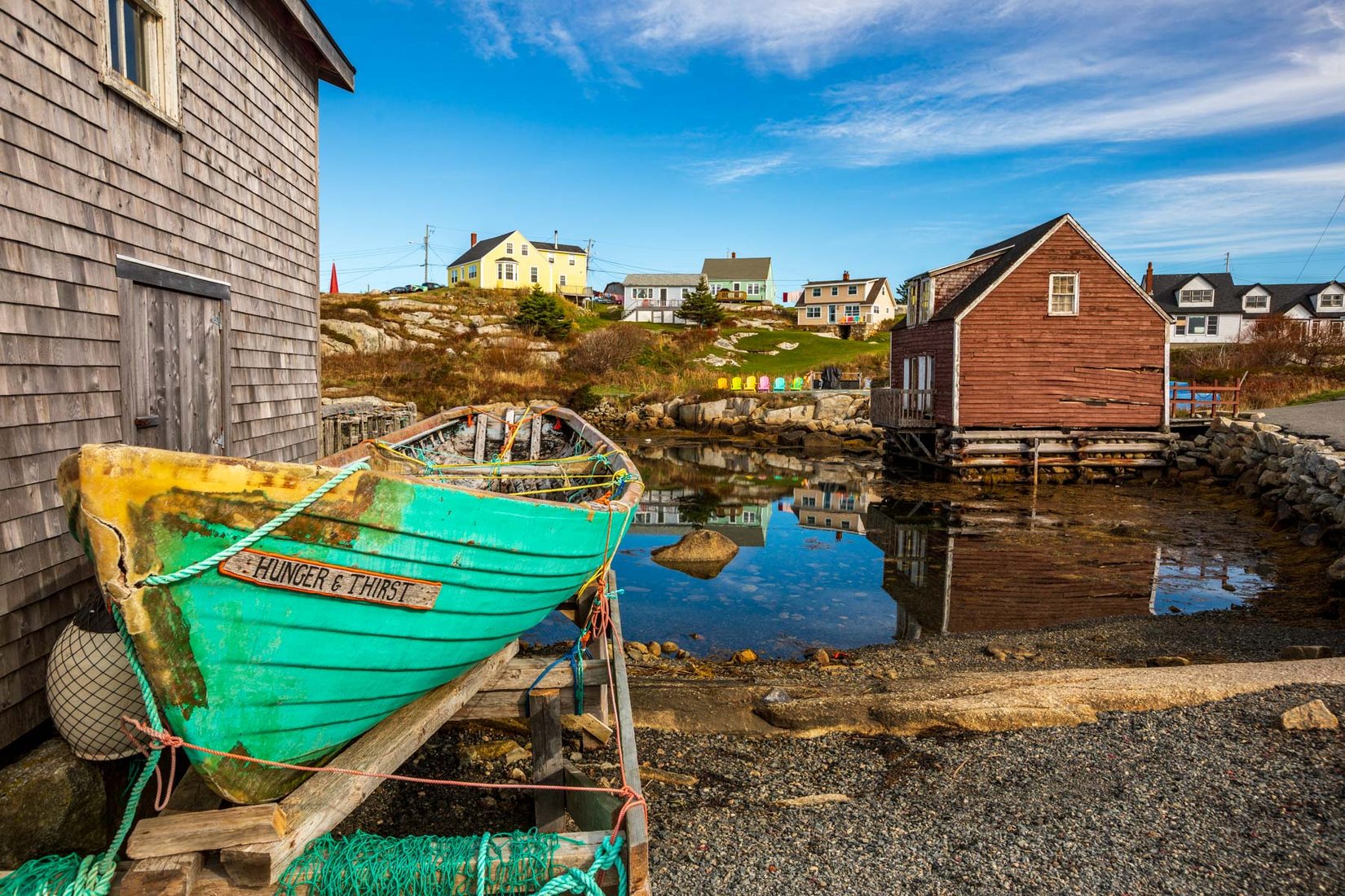 Old Fishing boat, fishing village, Peggy's Cove, Nova Scotia, Canada