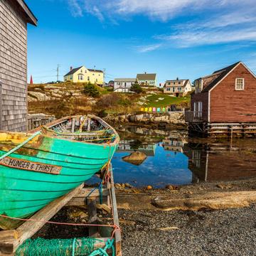 Old Fishing boat, fishing village, Peggy's Cove, Nova Scotia, Canada
