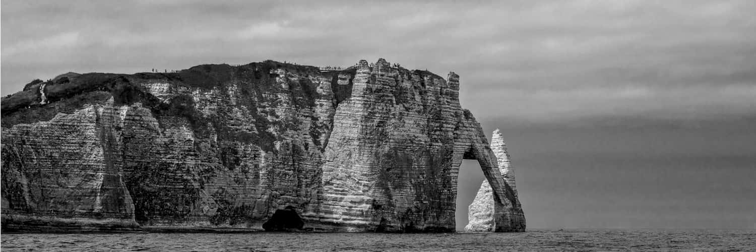 Porte d'Aval avec l'Aiguille à Étretat