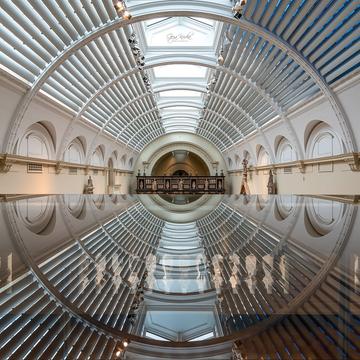 Reflection in Victoria & Albert Museum, London, United Kingdom