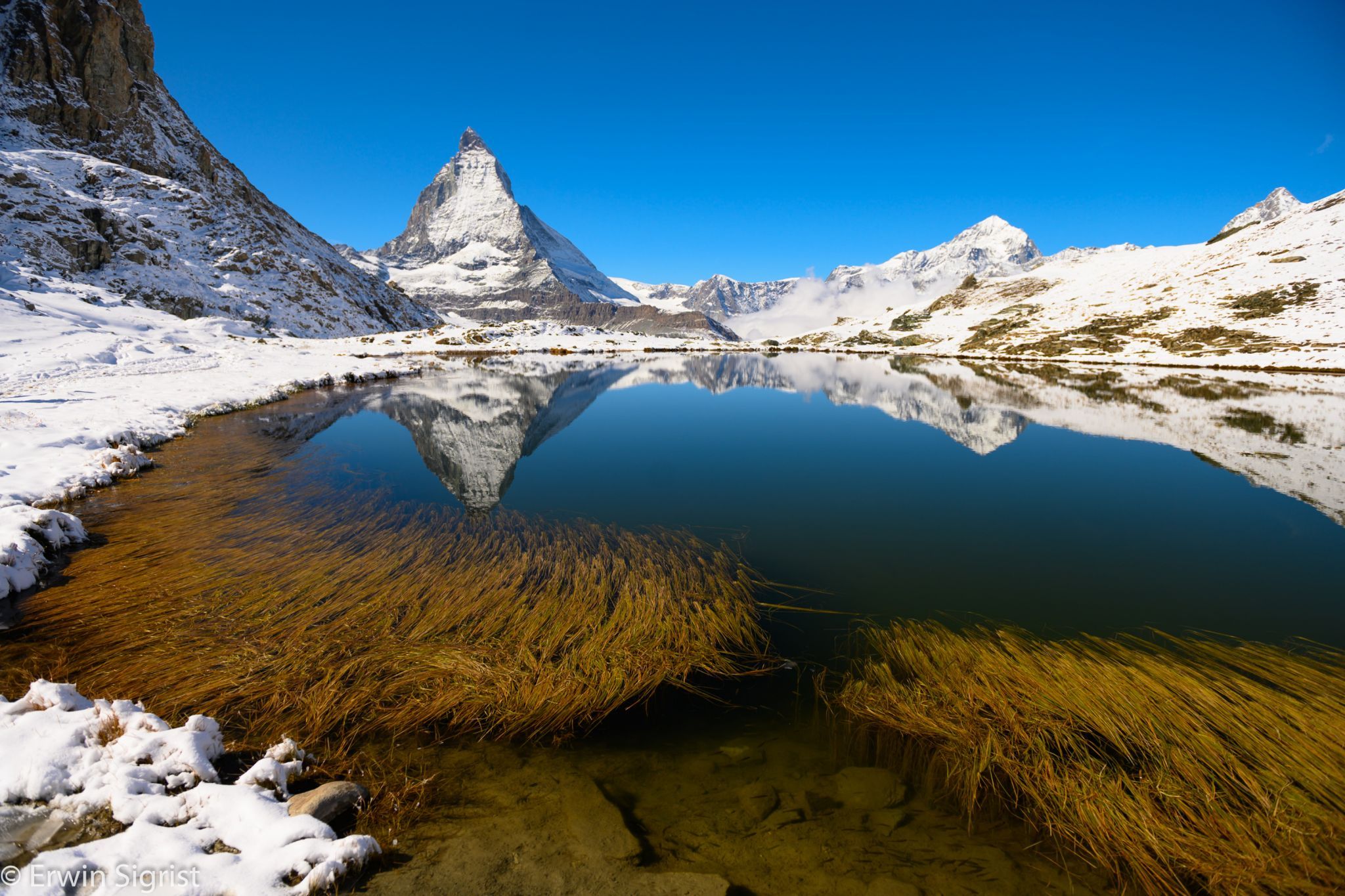 Riffelsee with Matterhorn reflection, Switzerland