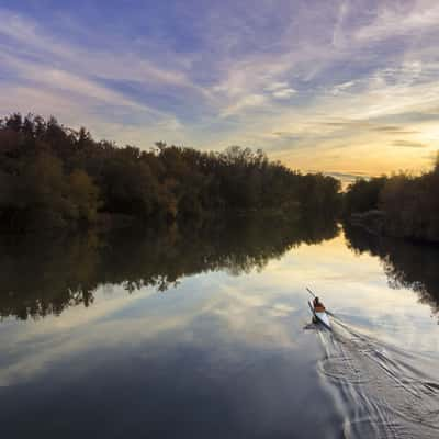 Segre river at Mitjana Park in Lleida (Spain), Spain