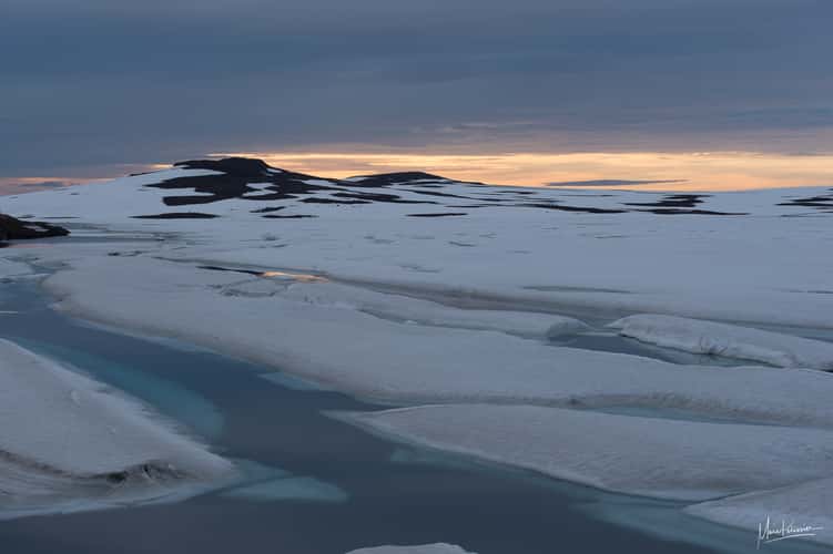 Seydisfjordur pass at midnight