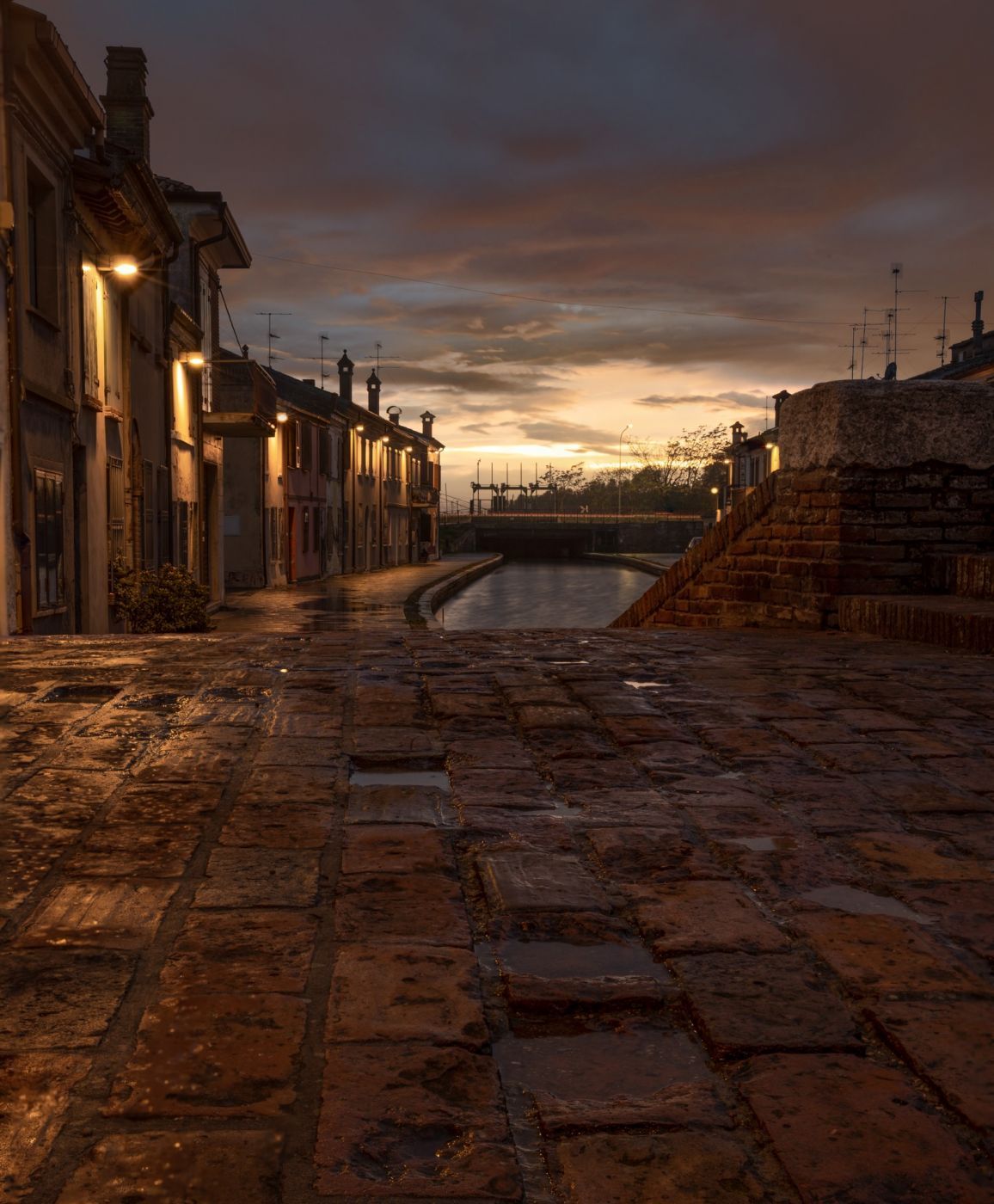 Sunset landscape, Italy