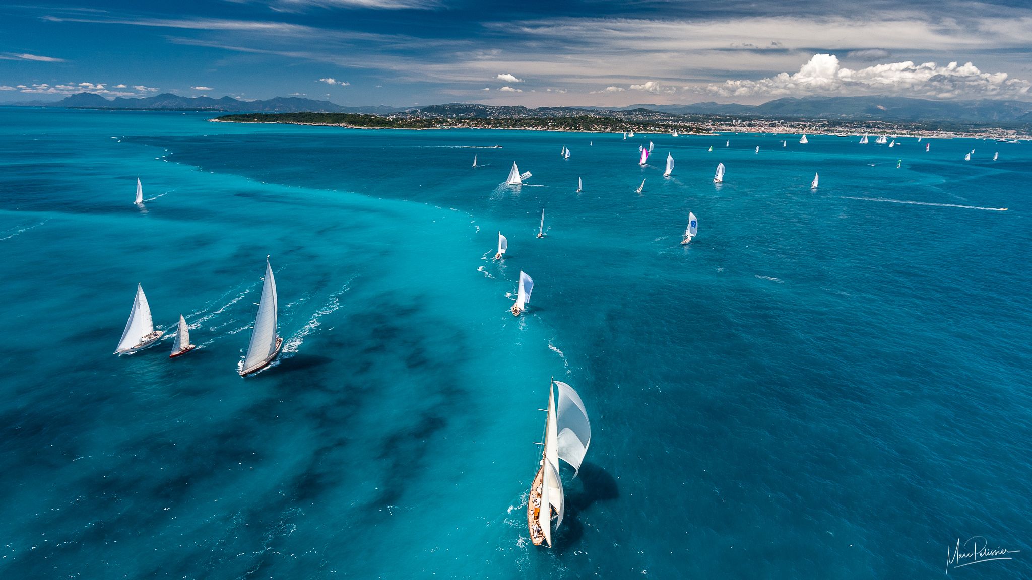The Antibes bay, France