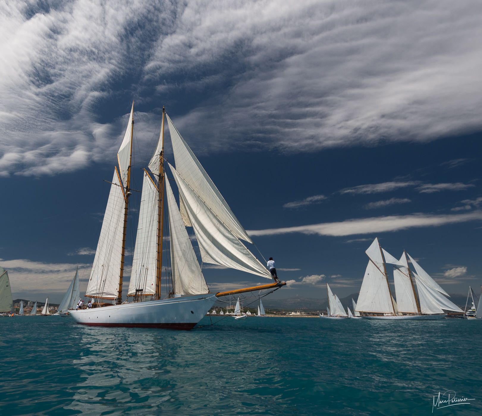 The Antibes bay, France