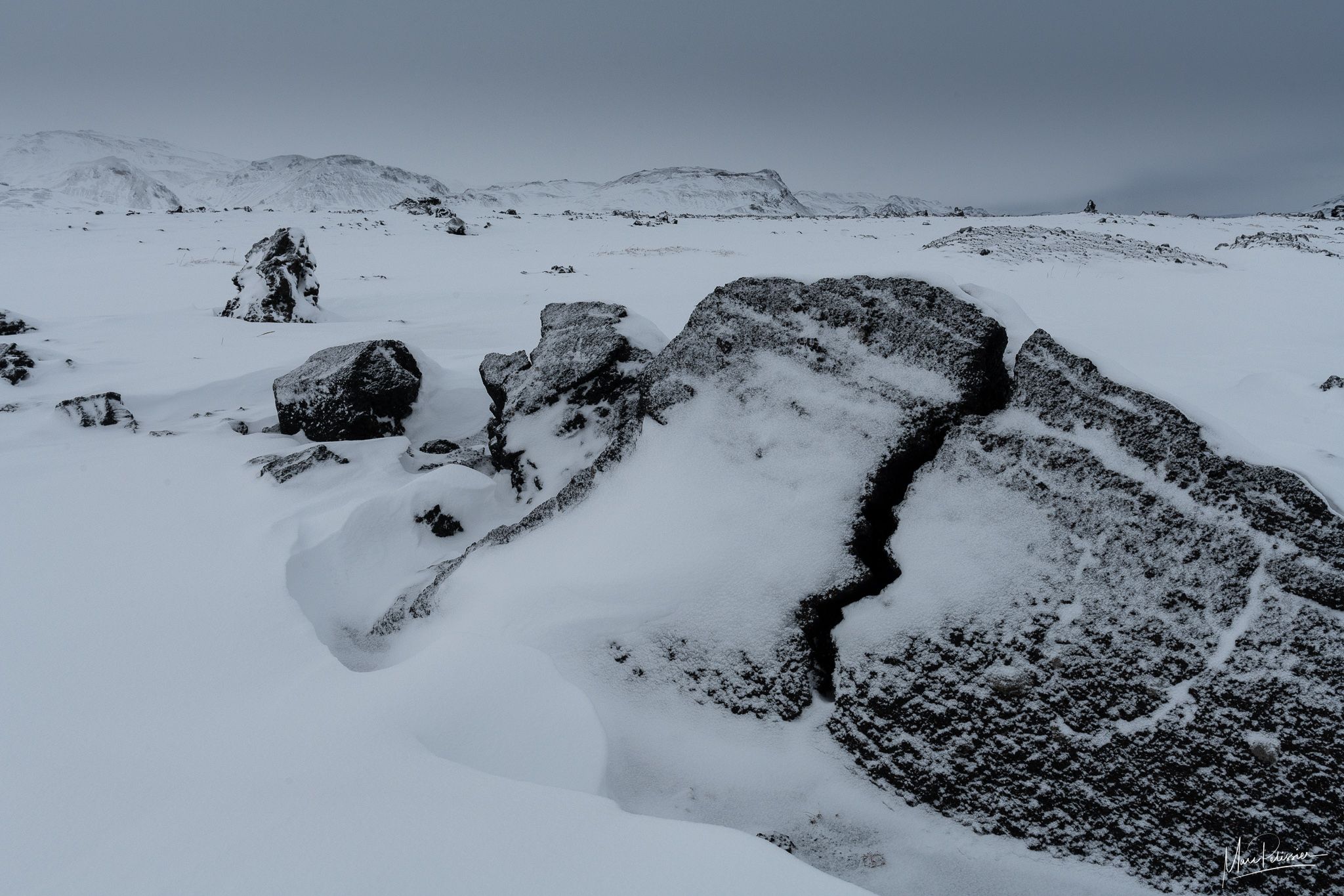 The cracked rock, Iceland