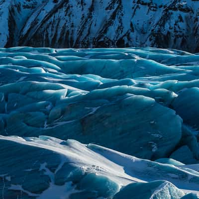 The ice teeth of Svínafellsjökull Glacier, Iceland