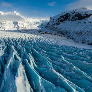 The ice teeth of Svínafellsjökull Glacier, Iceland