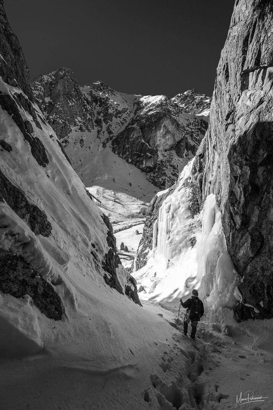 The ice waterfall of Gordolasque, France