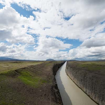 The lava canal, Iceland