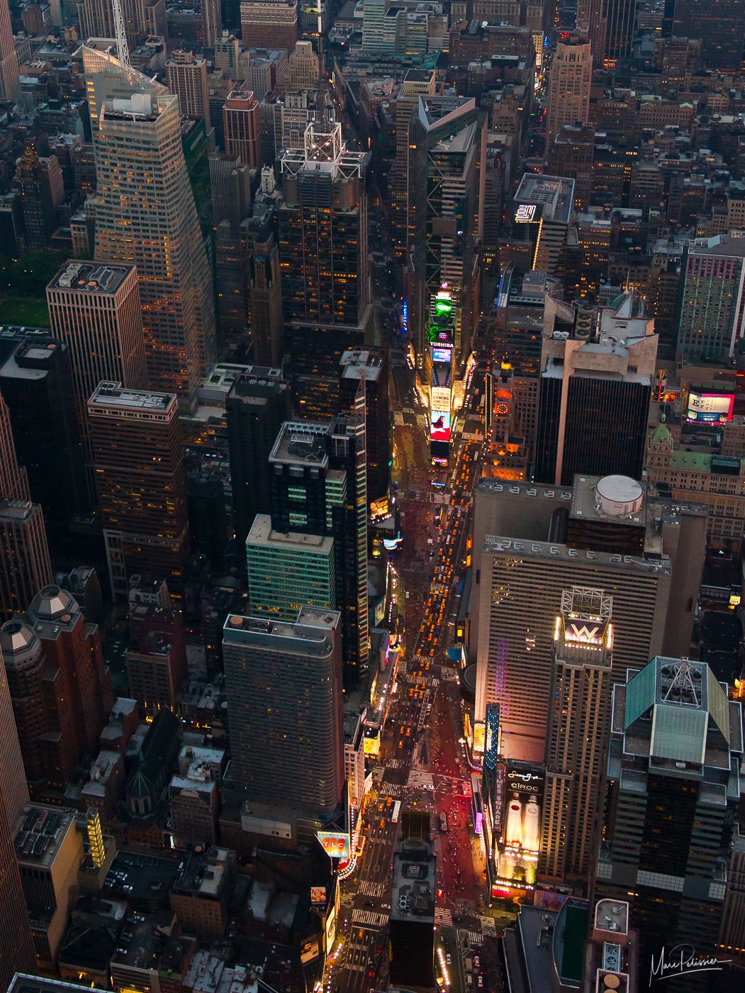 Top of the rock aerial, USA
