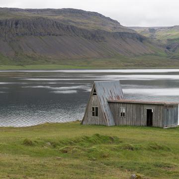 Triangle house in north iceland, Iceland