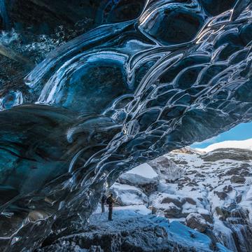 Under the Jökulsárlón glacier, Iceland