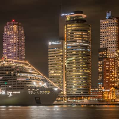 View at Skyline and Cruise terminal Rotterdam, Netherlands