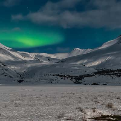 Vik mountains with Aurora, Iceland