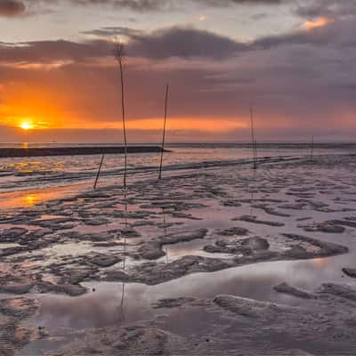 Wadden Sea seen from Hallig Oland, Germany