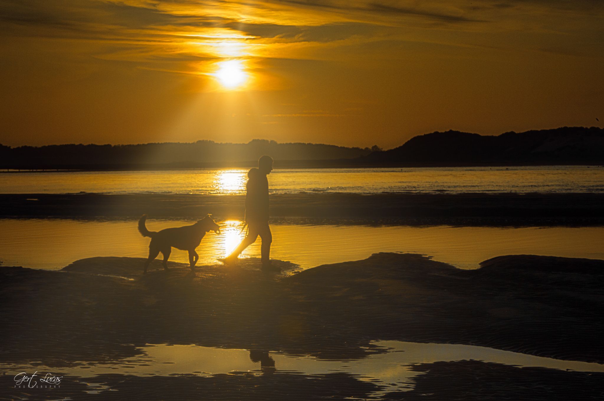 Zwin sunset, Netherlands