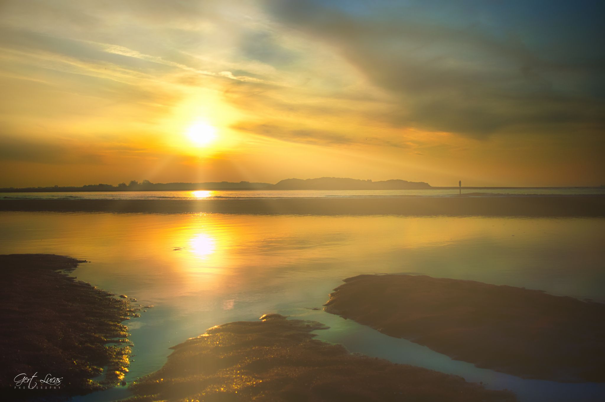 Zwin sunset, Netherlands