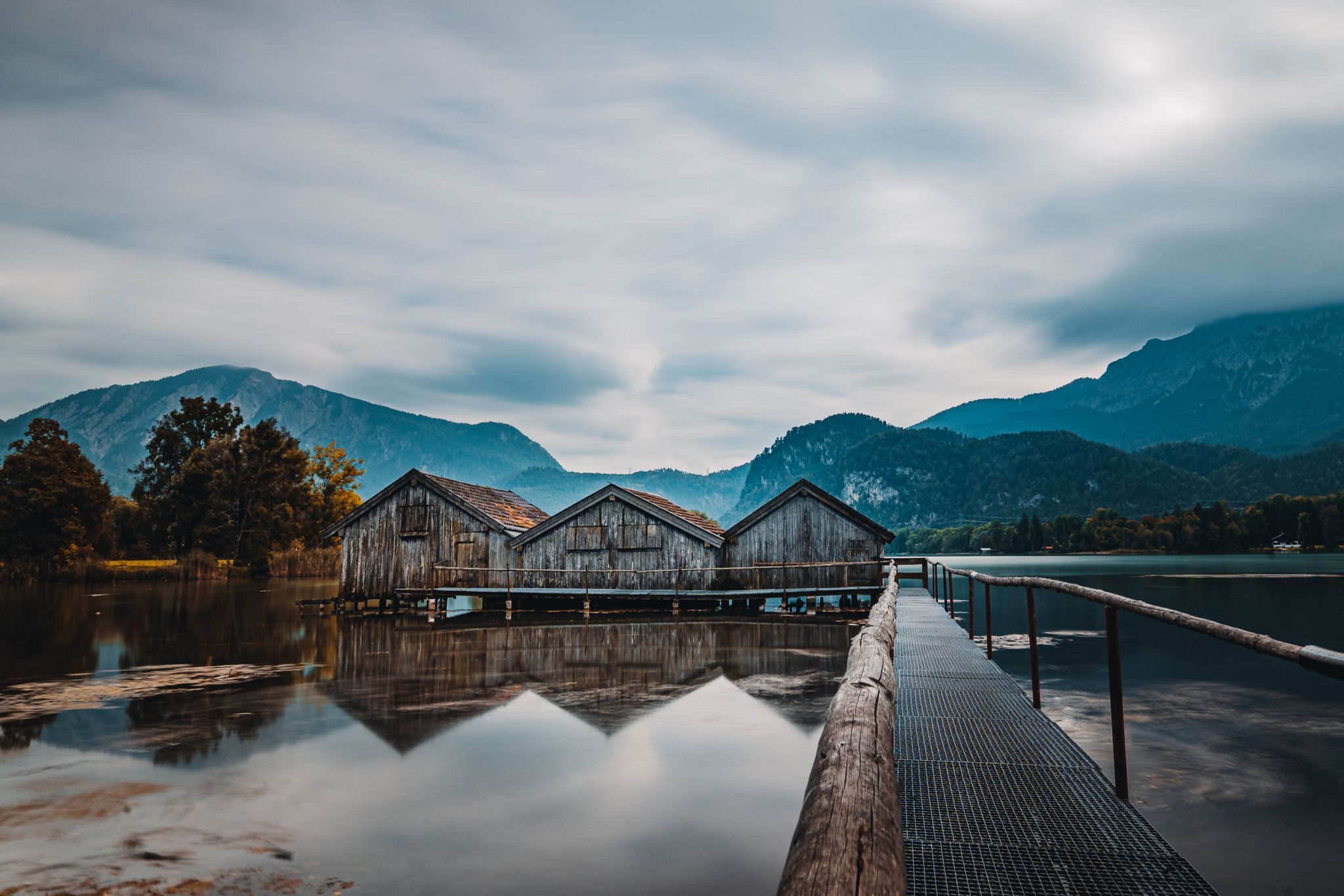 Boathouse at Kochelsee, Germany