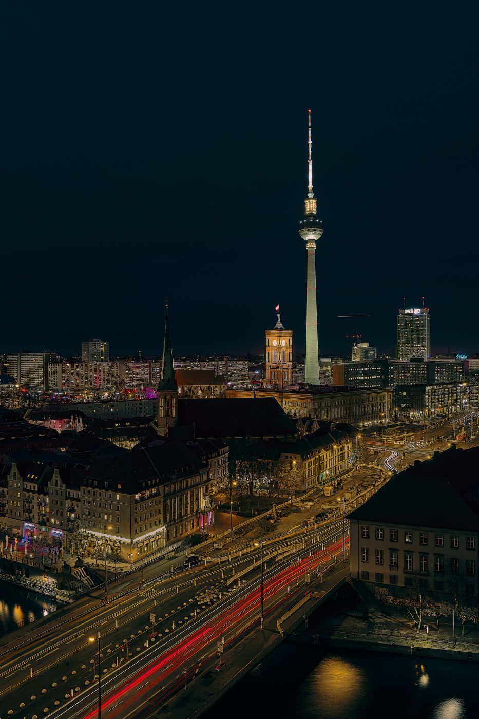 Berlin Skyline from Fischerinsel Skyscraper, Germany