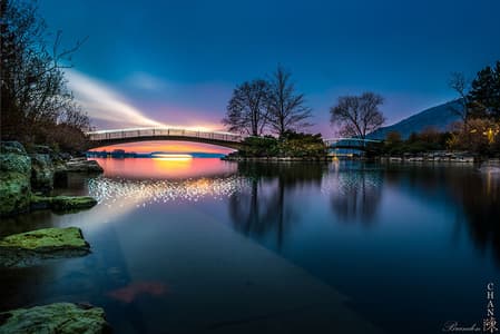 Bielersee, Lake Biel, Sunset in Switzerland