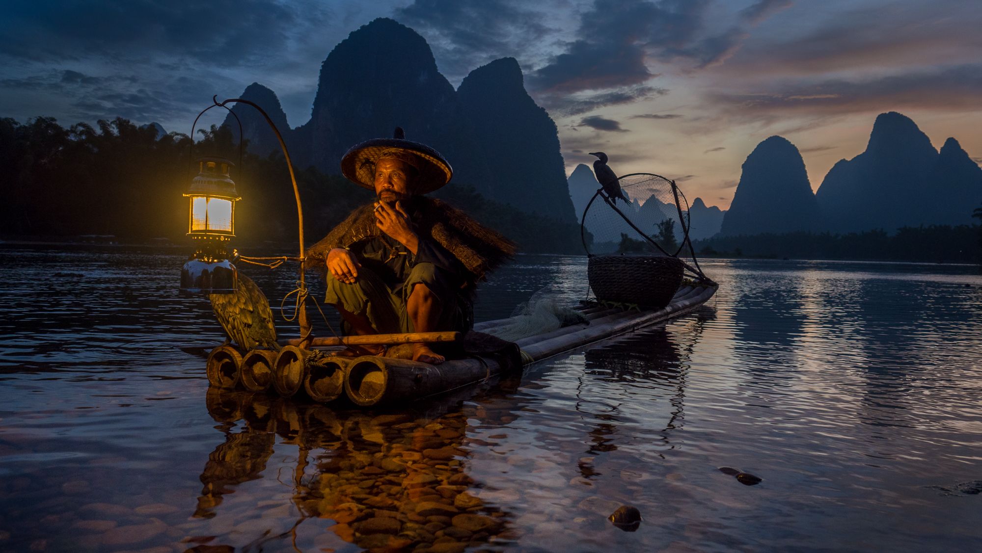 Blue hour at xingping, China