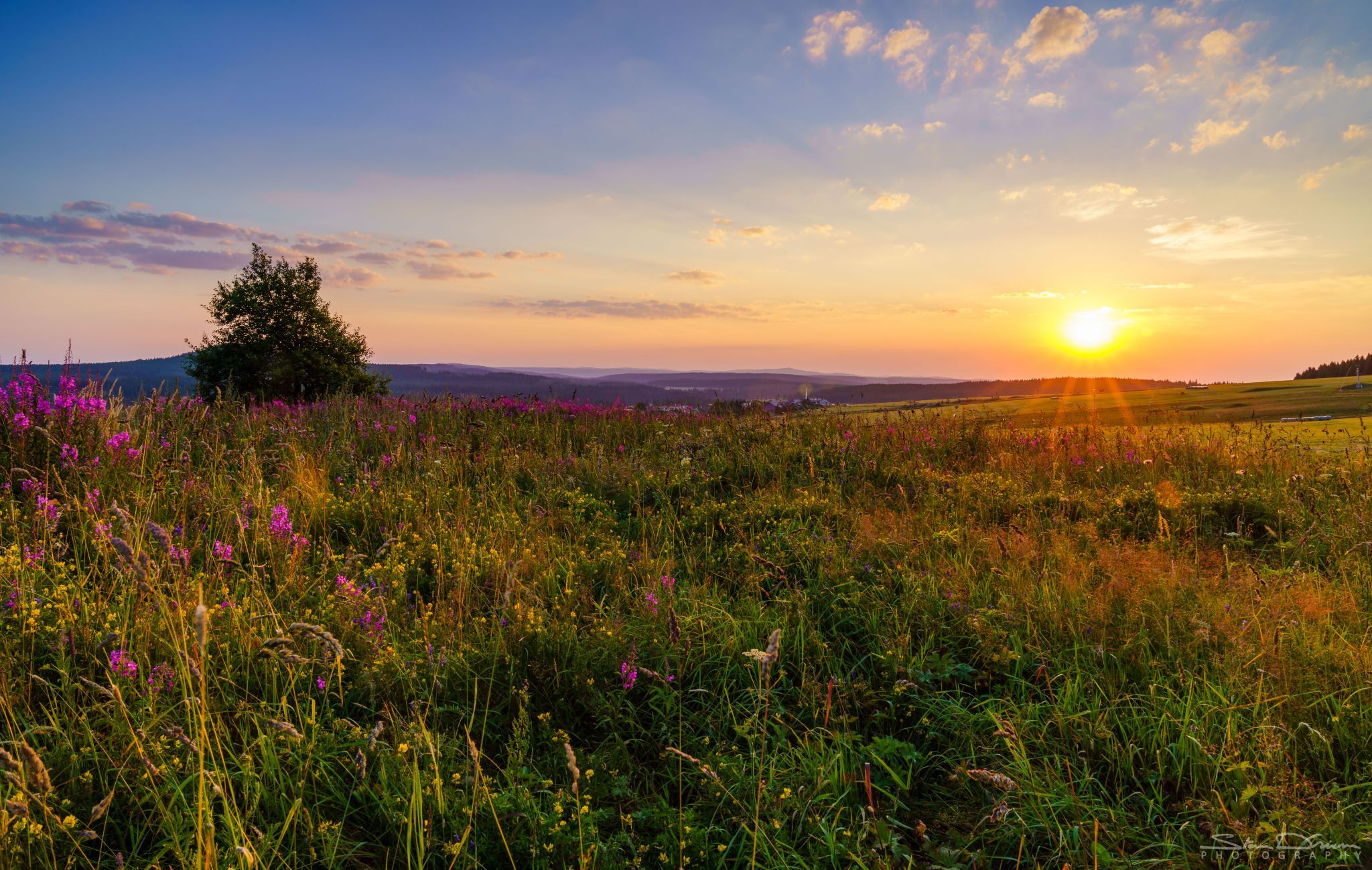 Bozi Dar sunset, Czech Republic