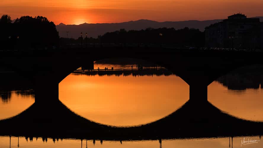 Bridge at Ponte Santa Trinita, Florence, Tuscany, Italy