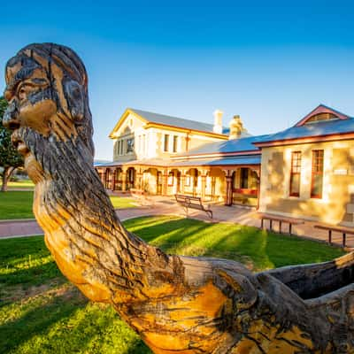 Broken Hill Courthouse and carving New South Wales, Australia