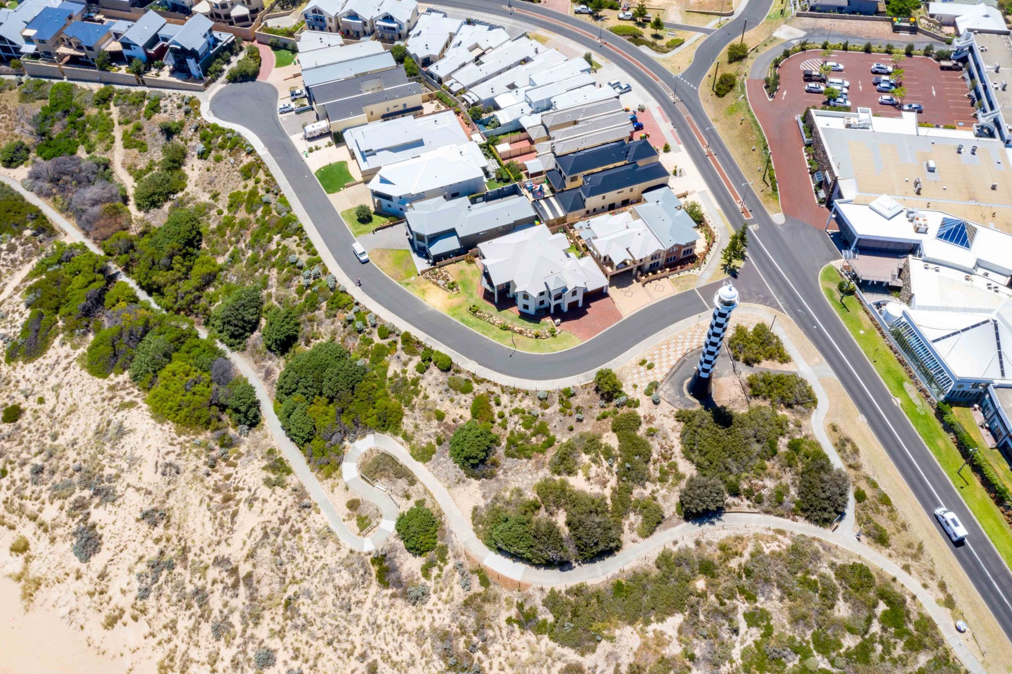 Bunbury Lighthouse from above, Western Australia, Australia