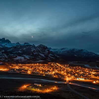 El Chalten city at night, Argentina