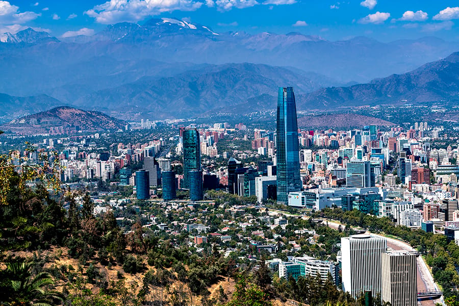 Facing the Andes Mountains, Chile