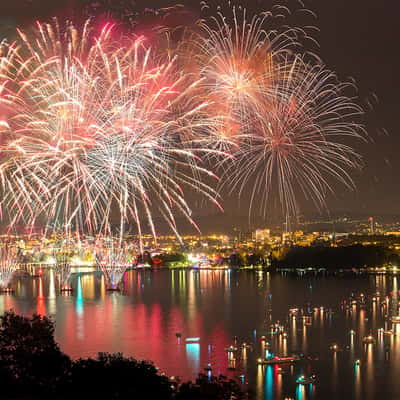 Fireworks - Feuerwerk - Biel, Switzerland