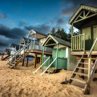 Holkham Bay Beach huts, United Kingdom