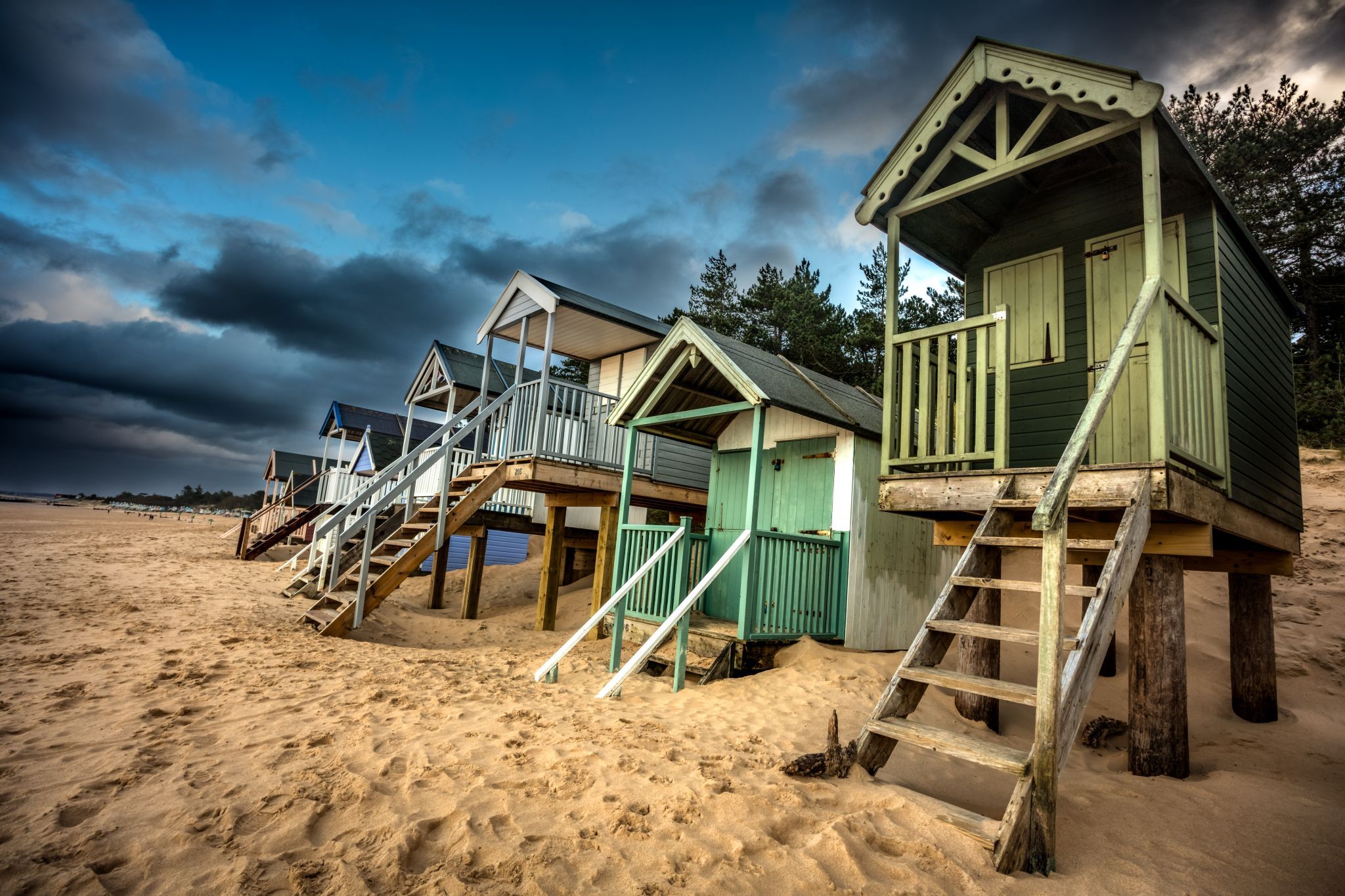 Holkham Bay Beach huts, United Kingdom