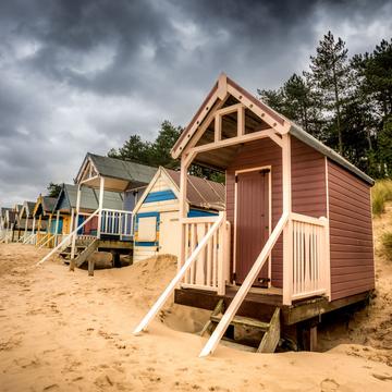 Holkham Bay Beach huts, United Kingdom