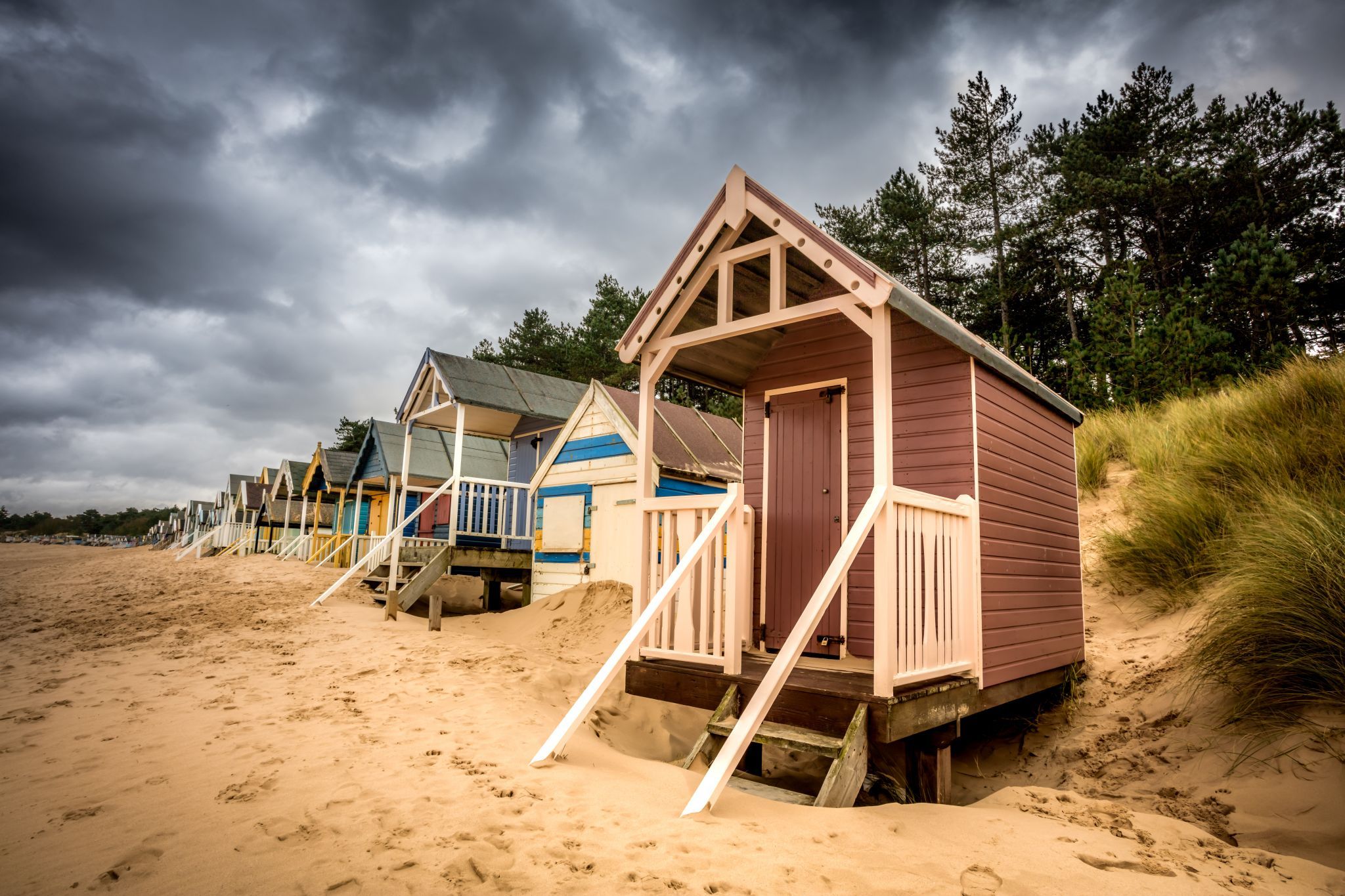 Holkham Bay Beach huts, United Kingdom