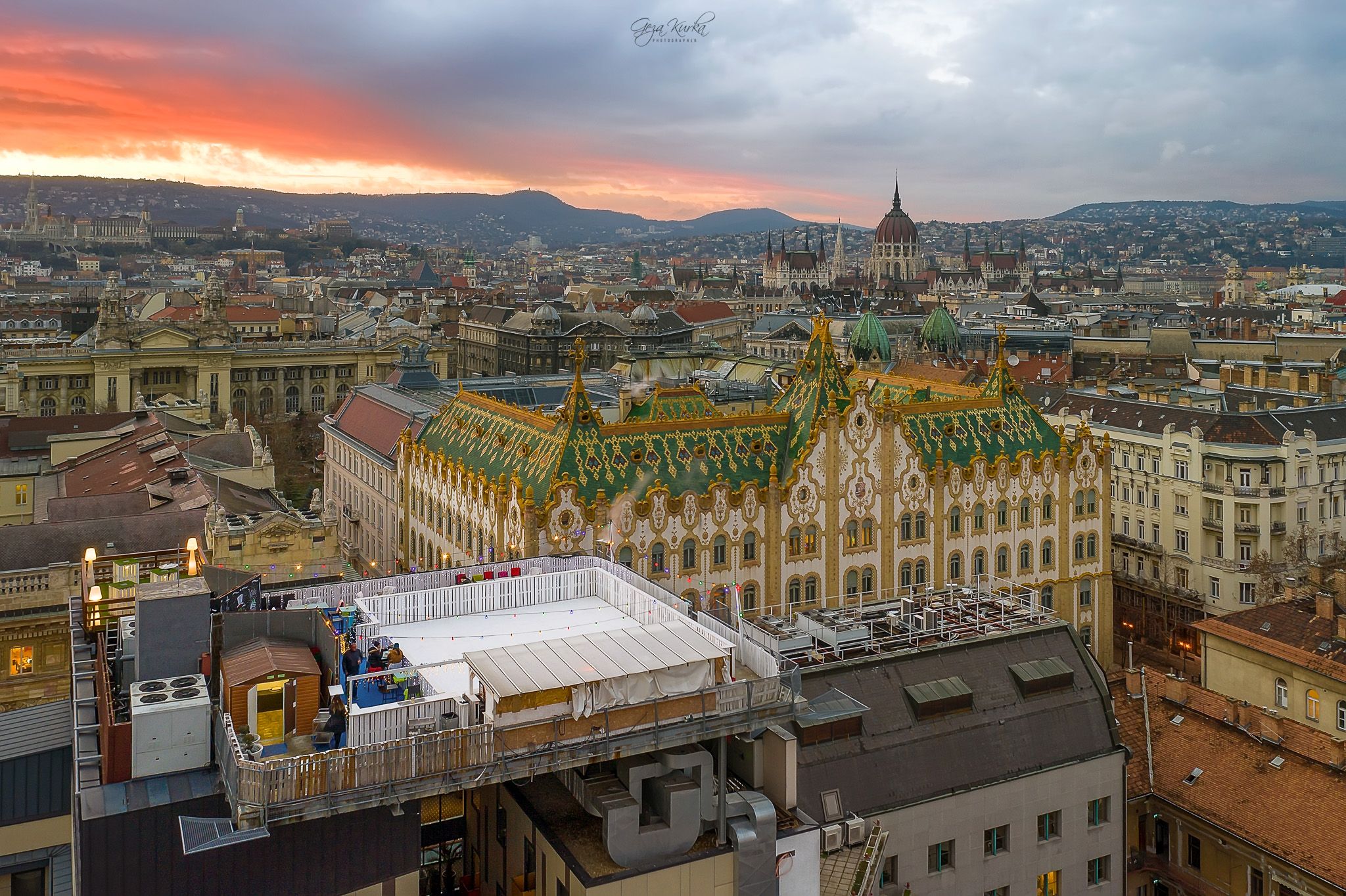 Hotel President Rooftop phootospot, Budapest, Hungary
