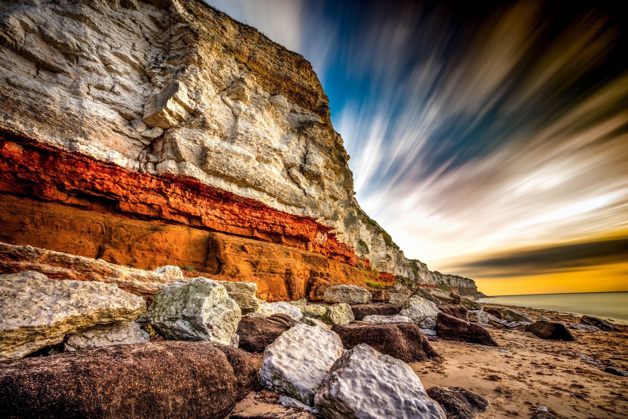 Hunstanton Beach Cliffs Norfolk, United Kingdom