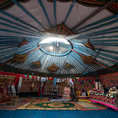 Inside Nomad ger, Mongolia
